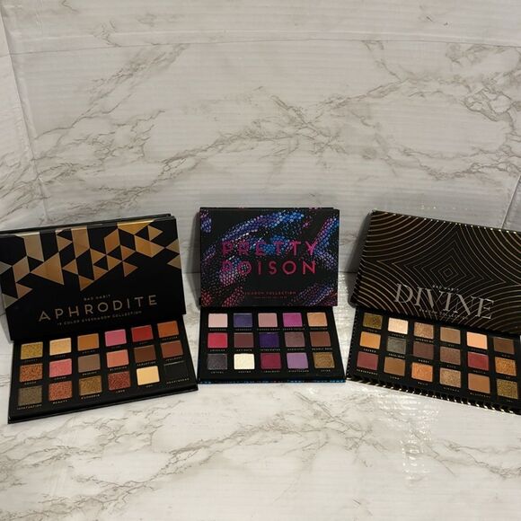 Bad habit pretty poison, Aphrodite and divine beauty eyeshadow palette bundle